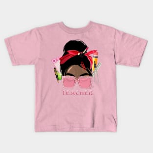 Black teacher Kids T-Shirt